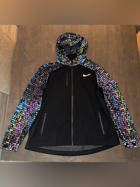 Nike Shield Men’s Hypershield Reflective Flash Zip Jacket EUC Removable Hood 2X